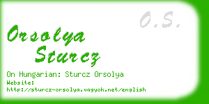 orsolya sturcz business card